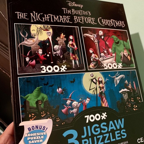 Disneys The Nightmare Before Christmas 3 Jigsaw Puzzles 300 500 700 Pieces New - Picture 3 of 8