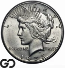 1935-S Peace Dollar, Key Date, Choice AU++/Unc Final Year Issue
