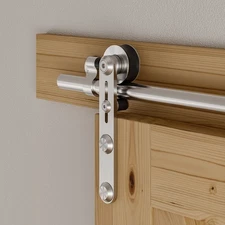 6.6FT Stainless Steel Sliding Barn Door Hardware Closet Track Kit for SingleDoor