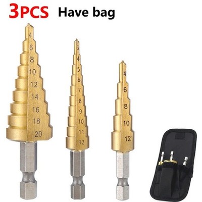 4-32 mm 4-20 mm HSS Titanium Coated Step Drill Bit High Speed Steel Metal