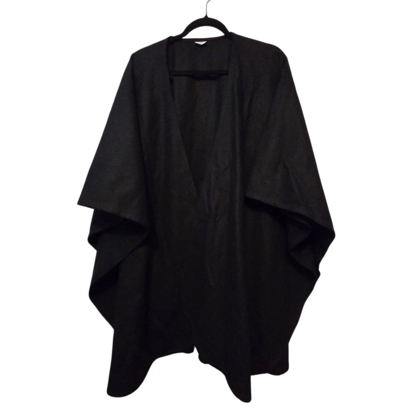 Vtg Texas Body Hangings Wool Wrap Poncho Womens One Size OS Black Goth Grunge
Opens in a new window