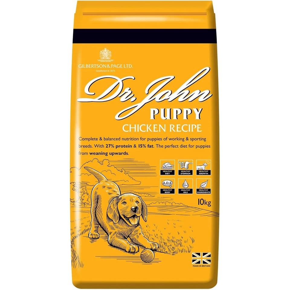 GILBERTSON Dr John Puppy Food Chicken Optimum Levels Of Protein & Bone Minerals 10kg