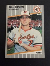 1989 Fleer - Billy Ripken #616 Black Box on Bat Knob, Orioles