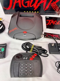 Atari Jaguar System Console Bundle w/ Cybermorph Game COMPLETE IN BOX Tested CIB