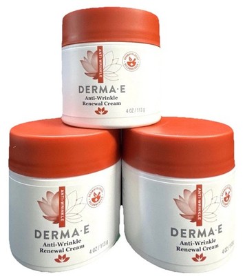 3 derma e anti-wrinkle renewal cream 4oz ea scuffed exterior