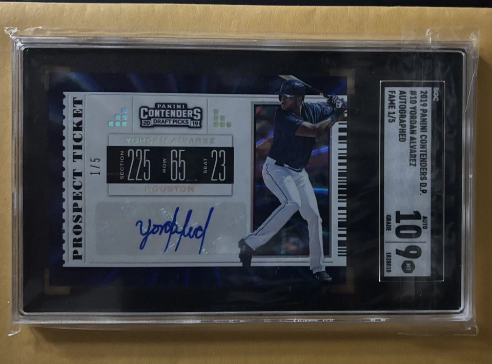 2019 Panini Contenders Yordan Alvarez Fame Ticket Auto #1/5 - Image 3 of 4