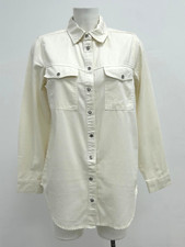 Ex New Look Ladies Denim Oversized Shirt in Cream Sizes 6 8 10 12 14 16