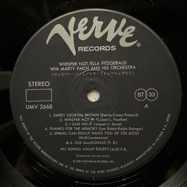 Ella Fitzgerald With Marty Paich And His Orchestra