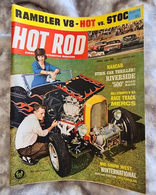 Hot Rod Magazine Vintage Bmx Muscle Car April 1963 Rambler V8 