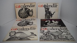 6 B Kilban catcalendars 1977 1979 1980 1981 1982 1983