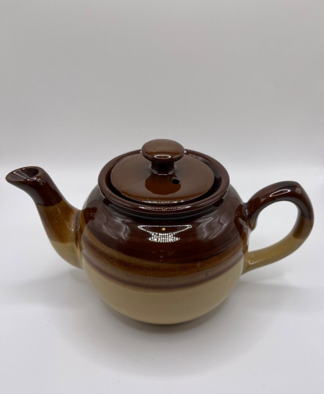 Vintage Teapot Northland Mountain Stoneware Japan Brown Single Serve