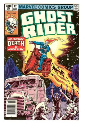 GHOST RIDER #42 8.0 // BOB BUDIANSKY & BOB WIACEK COVER MARVEL COMICS 1980