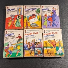 Vintage Pocket Trivia Card Game Lot of 6 Series 1,2,3,5,8,11