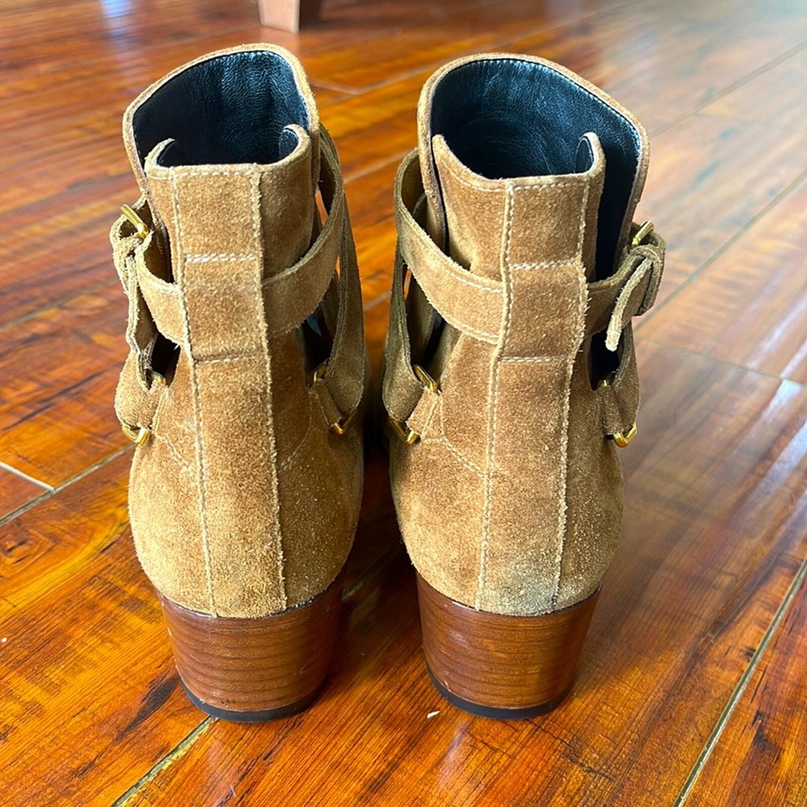 Stivaletti Saint Laurent Paris Blake Jodhpur scamosciati marroni