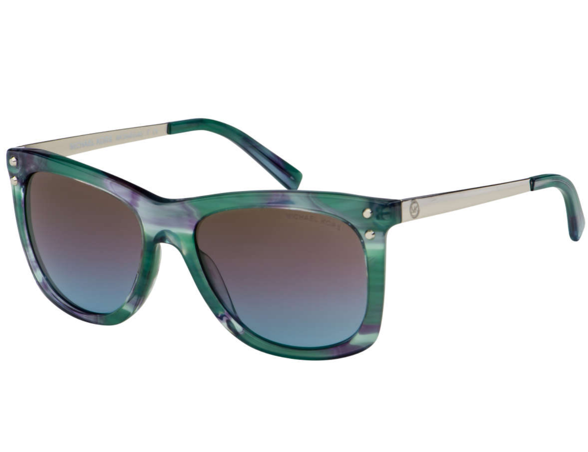 Michael Kors Tortoise Frame Sunglasses with Teal Temples Michael Kors 4179 | Eyeglass World main image 4