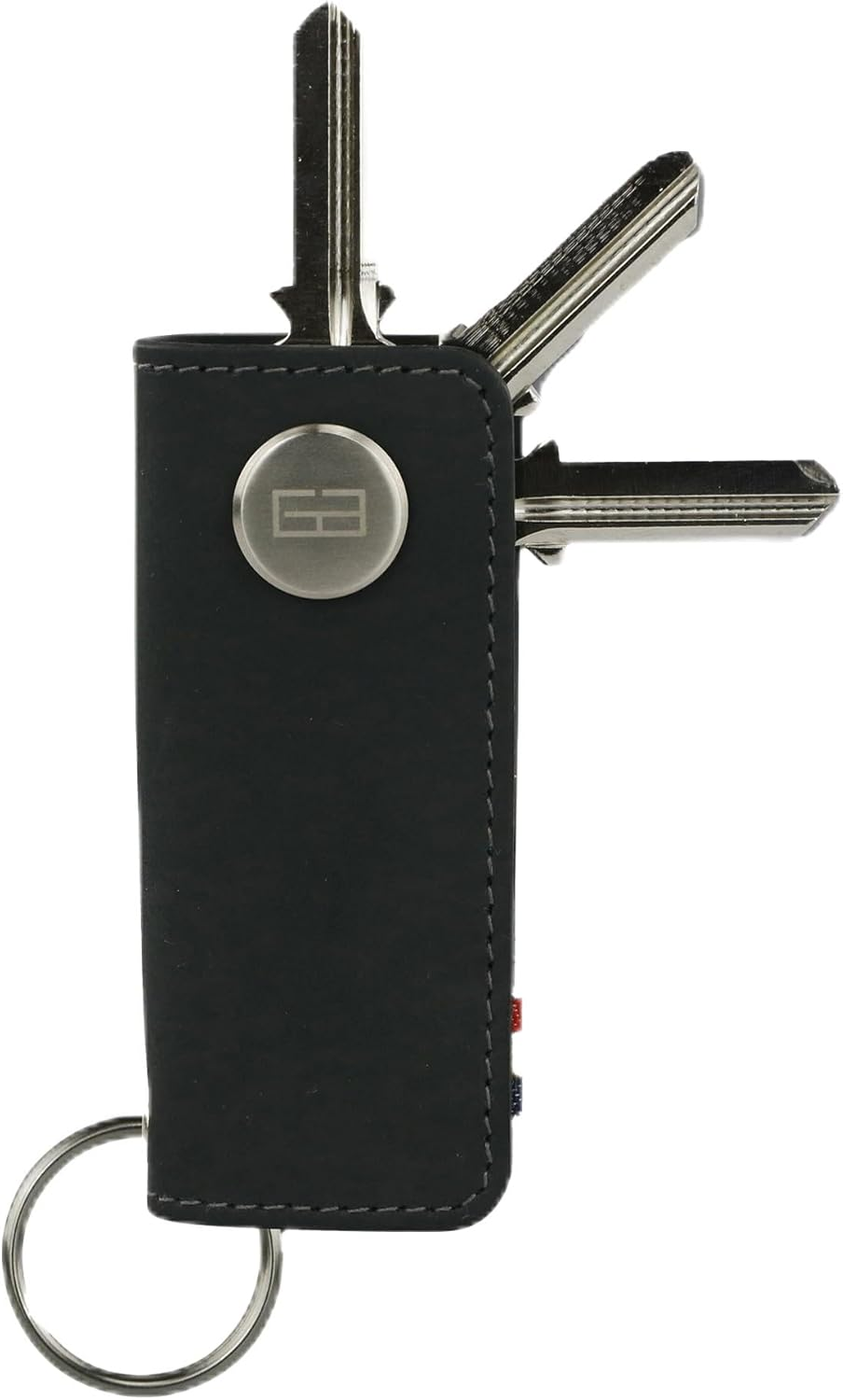 Leather Key Organizer, Compact Key Holder with Key Chain, Pocket Key Holder for