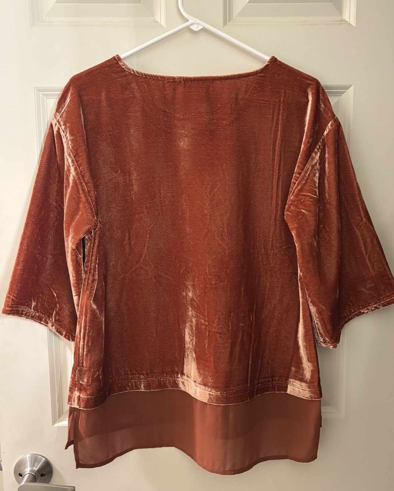 Soft Surroundings Gisella Crushed Velvet Top, Rus… - image 6