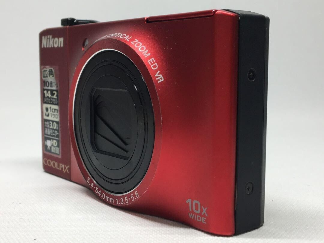 Nikon COOLPIX S8000 Red Digital Camera 14.2 MP 10x Optical Nikon COOLPIX S8000 Red Digital Camera 14.2 MP 10x Optical