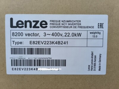 E82EV223K4B241 NEW LENZE E82EV223_4B241 Inverter 8200 vector 22.0kW