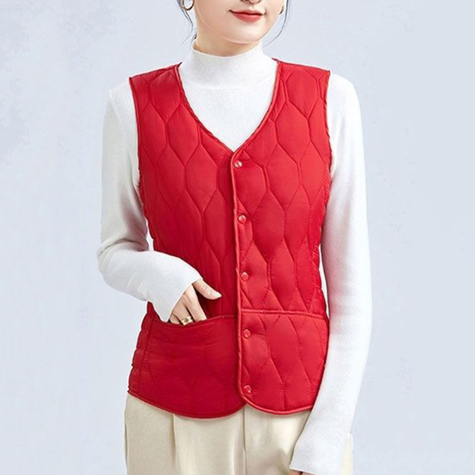 Women Jacket Thermal Vest Stylish Plus Size Women's Sleeveless Coat