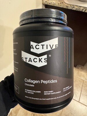Active Stacks Collagen Peptides Chocolate 33oz unopened 