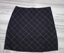 Abercrombie Fitch Y2K Skirt Plaid Mini Lined NWOT Black