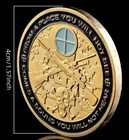 MILITARY SNIPER, YOU CAN RUN, BUT YOU'LL ONLY DIE TIRED, CHALLENGE COIN, GOLD — photo 3