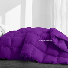 Deluxe Luxury Comforter Down Alternative Egyptian Cotton Purple Solid