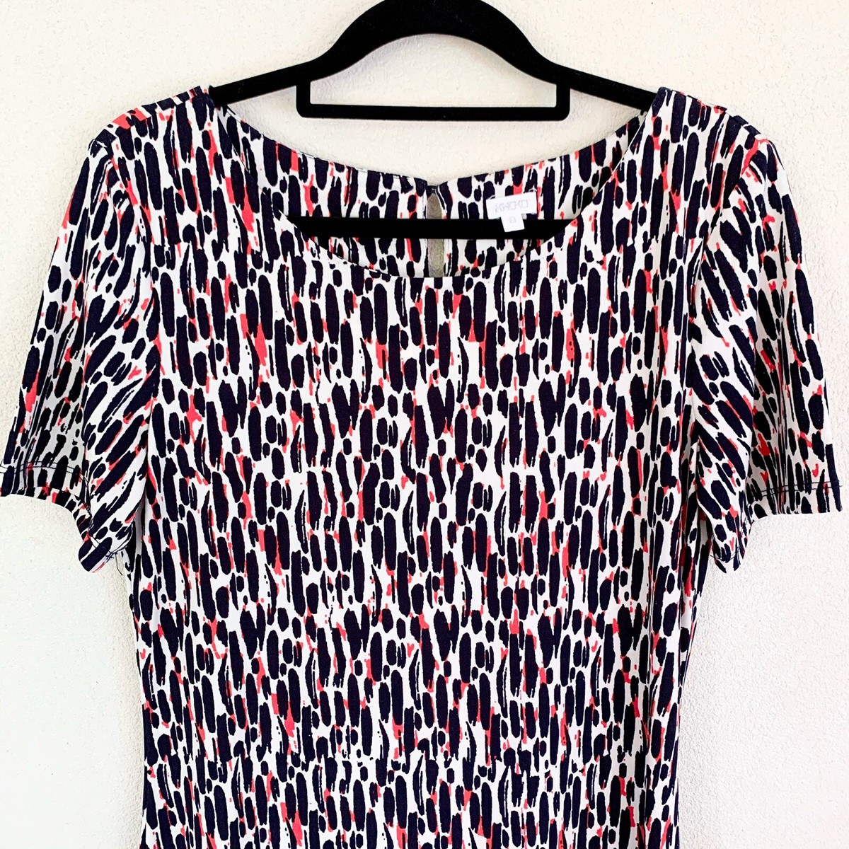 Size Dress Khoko Black White Red Patterned Womens Shift Dress