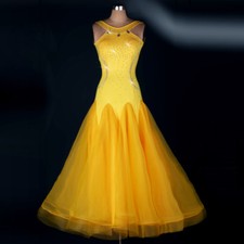 NEW Latin Ballroom Dance Dress Modern Salsa Waltz Standard Long Dress F181