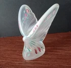 Fenton Art Glass Figurine Opalescent Butterfly Hand Painted and signed