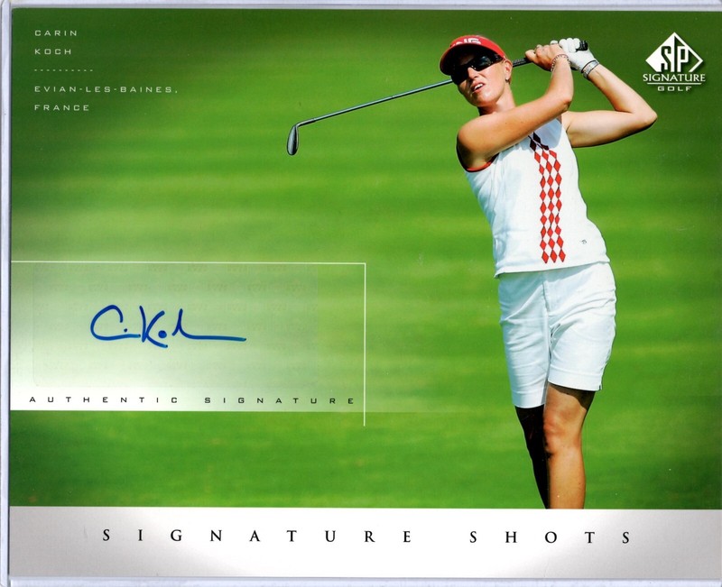 2004 SP Signature Golf Carin Koch 8x10 Signed photo Signature Shots Auto