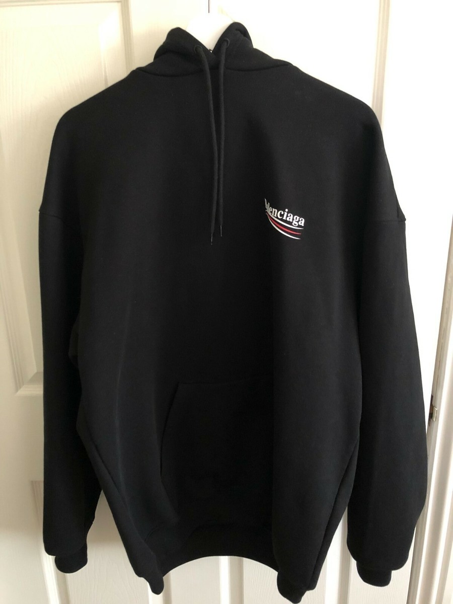 Balenciaga Political Campaign Hoodie Black Size XS | eBay UK
