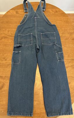 Big Smith Bib Overalls Blue Dark Wash 38x26 Made USA Work Vintage