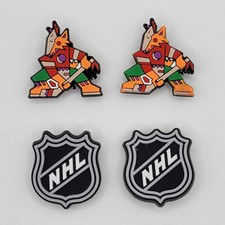 NHL Arizona Coyotes Hockey Team For Crocs Shoe Charms Jibbitz - 4 Pieces
