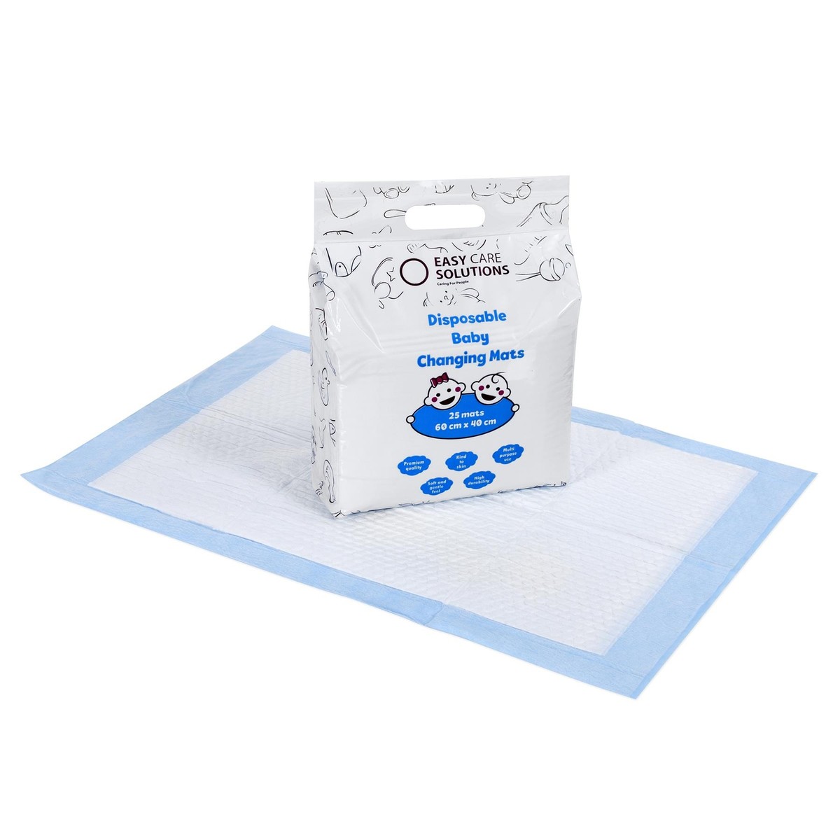 Disposable Baby Changing mats 40 x 60cm Box of 100 sheets (60 x