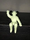 Marx 60mm Chubby Cowboy Sitting on Fence. 1950s Cream Rubber-like vinyl