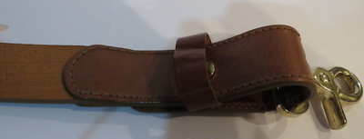 ANNE KLEIN for Oroton Wide Shaped Brown Leather Belt Brushed Gold Buckle Sz M Anne Klein for Oroton Womens Belt Brown Leather Size XL Gold  main image 2