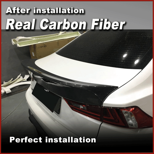 For LEXUS IS250 IS300 IS350 IS-F 2013-15 REAL CARBON Rear Trunk Spoiler Wing Lip - Bild 6 von 13