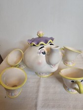 Vintage Disney Store Taiwan Beauty and The Beast Mrs Potts Toy China Tea Set