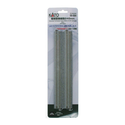 Kato 20042 N Scale UniTrack 2-7/16" Double Track Straight, Concrete