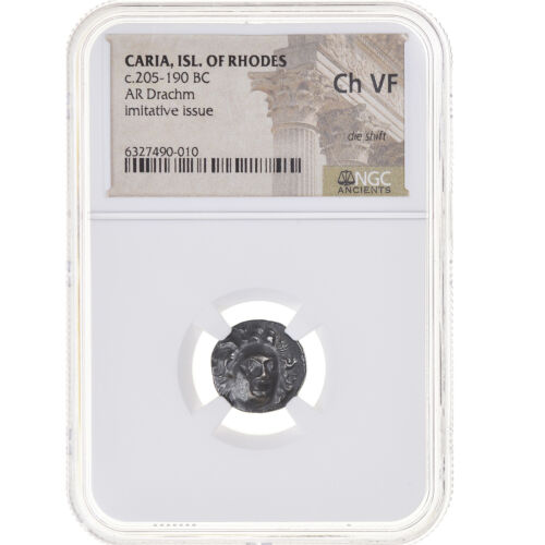 [#1065969] Coin, Caria, Drachm, 3rd-2nd century BC, Rhodes, graded, NGC, Ch VF,  - Picture 1 of 2