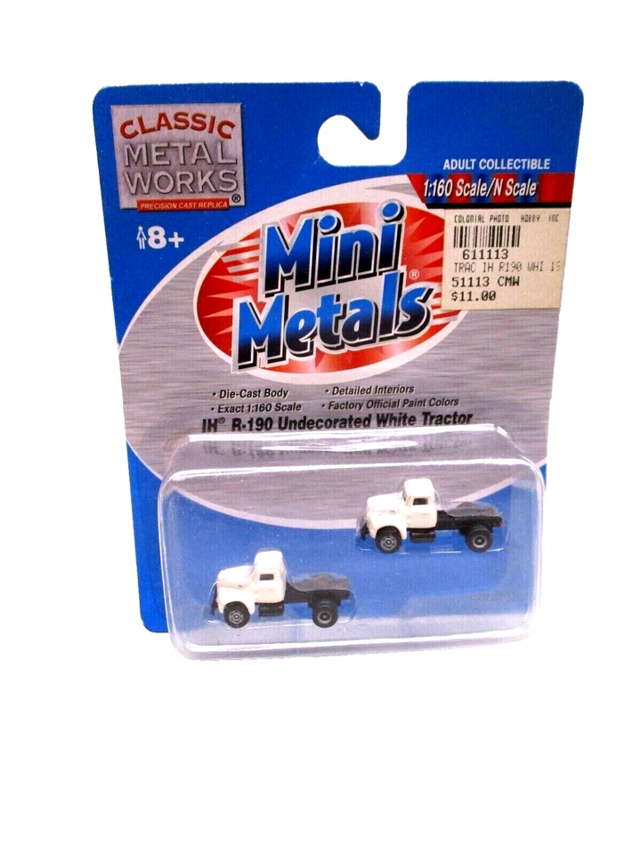 RTR CMW-Mini Metals R-190 Undecorated White Tractor 1/160-BUILT N SCALE - Image 2 of 4