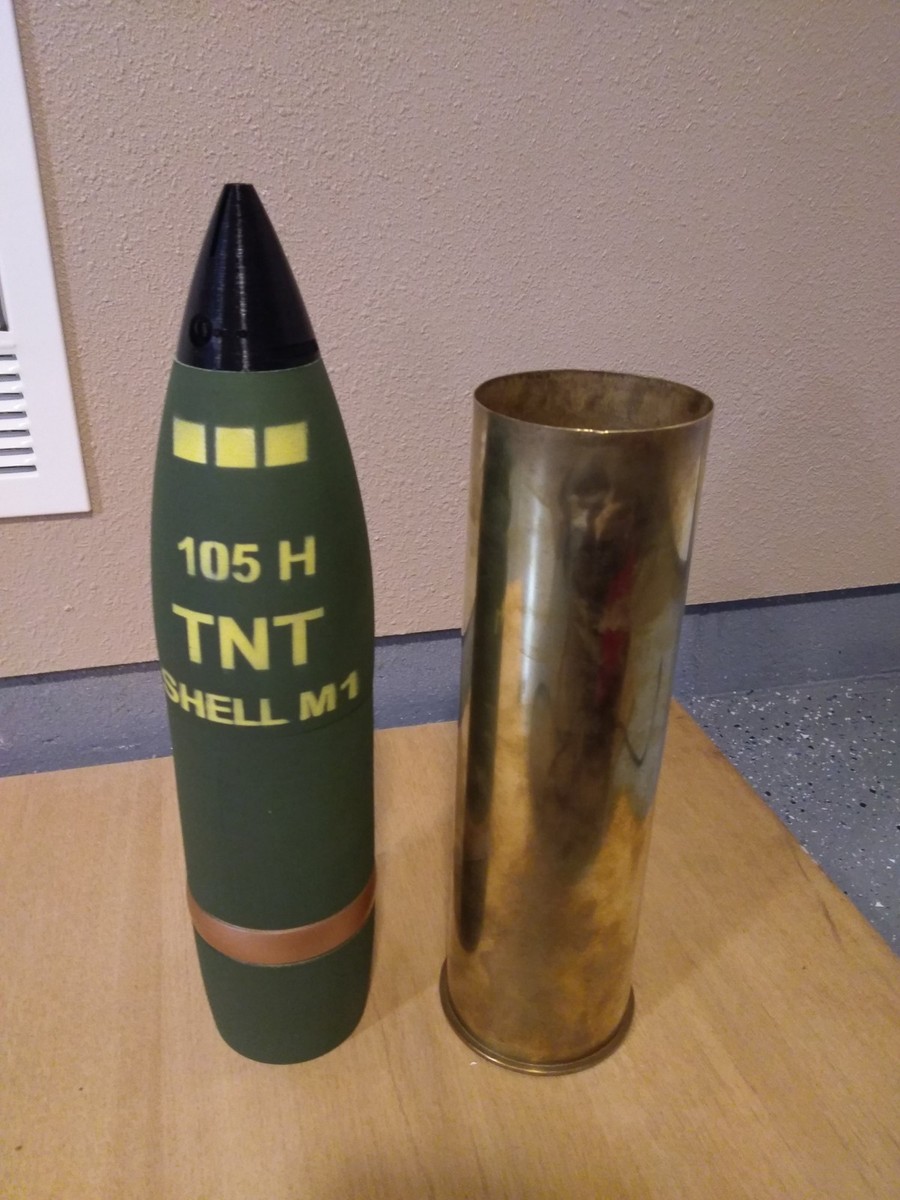 3D printed 105MM M1 Artillery Shell TNT - The Original Whiskey