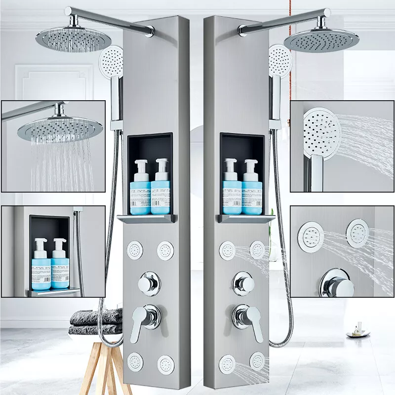 Edelstahl Duschpaneel Duschset Regendusche Kopfbrause Duscharmatur Duschsäule