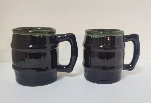 Vintage Van Briggle Drip Glaze Mugs