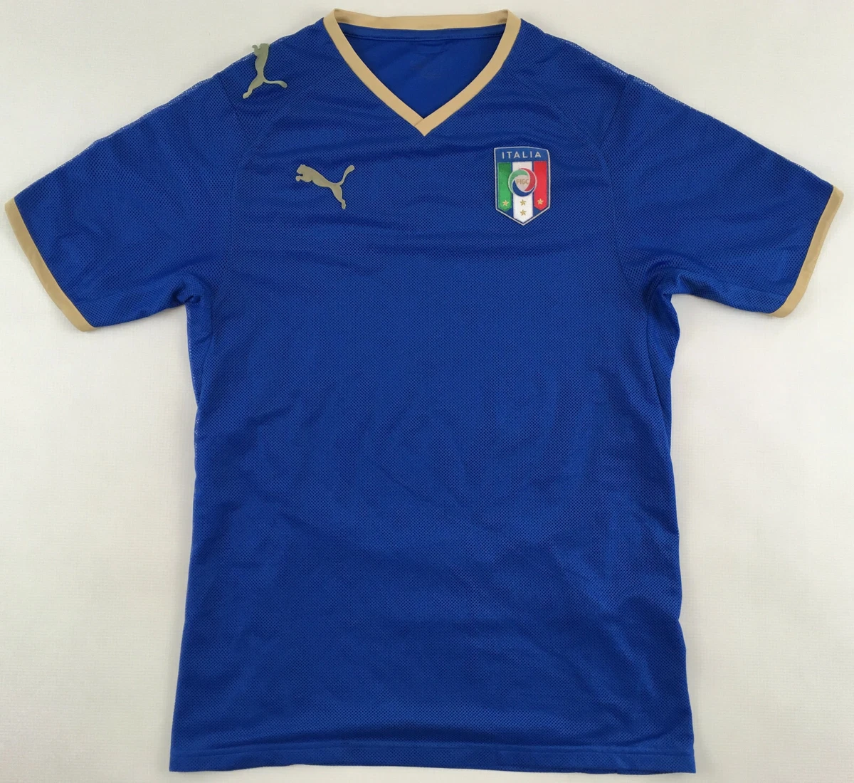 Italy 2008 2010 Puma maglia jersey shirt maillot home blue Italia mens  Small ? | eBay