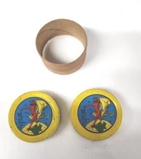 Gilbert Mysto Magic Red Devil Double Sided Tin Round with Insert 1930s