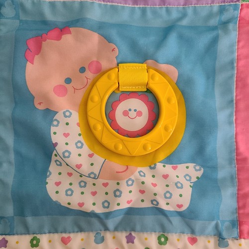 Vintage Fisher Price Baby Blanket Tummy Time Activity Mat 1983 Satin Mirror 137 - Picture 10 of 10