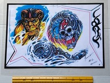 Vintage Art Tattoo Flash Sheet Mauricio 1994 /T103